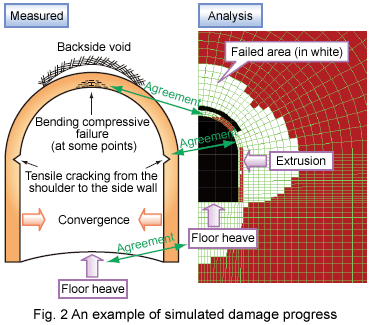 Fig. 2 An example of simulated damage progress
