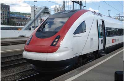 図5　スイス国鉄の振子車両ICN